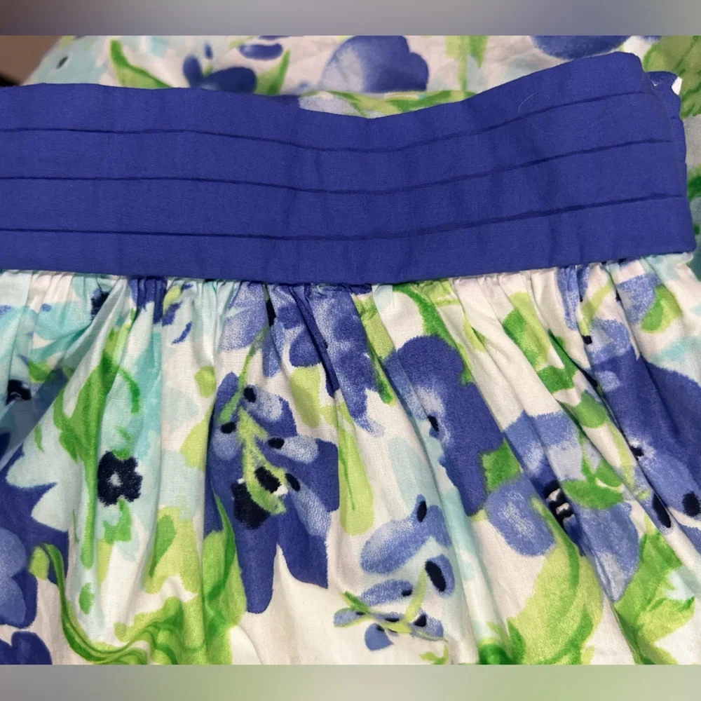 Gymboree Blue/lavender and green Floral dress size 12 NWT
